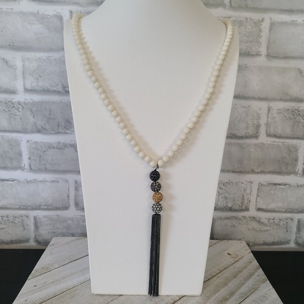Stella & Dot Revival Tassel Beads Long Necklace